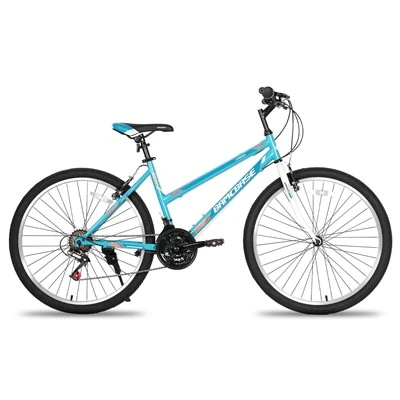 Joykie 26 tommur hár kolefnisstál ramma inngangsstig riser stýri 21 Speed ​​v - bremsur stíft gaffli fjallahjól