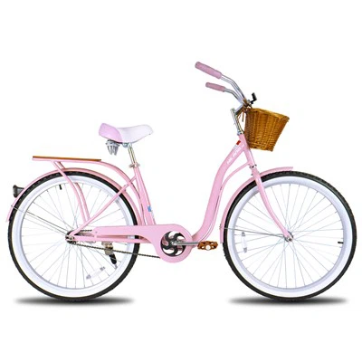 Joykie Hiland 126 tommu skref í gegnum City Bike One Speed ​​Beach Cruiser Bicycle