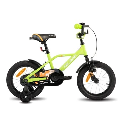 Joykie Hiland Kids Bike 12 14 16 tommu reiðhjól fyrir stráka fyrir stráka stelpur á aldrinum 2-7 ára, Barnahjól með þjálfunarhjólum
